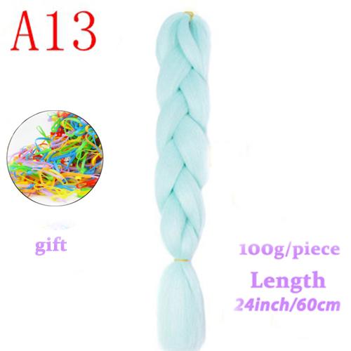 MERISIHAIR 24inch Ombre  Synthetic Crochet Hair Extensions Jumbo Braids Hairstyles Pink  Red Blue Braiding Hair