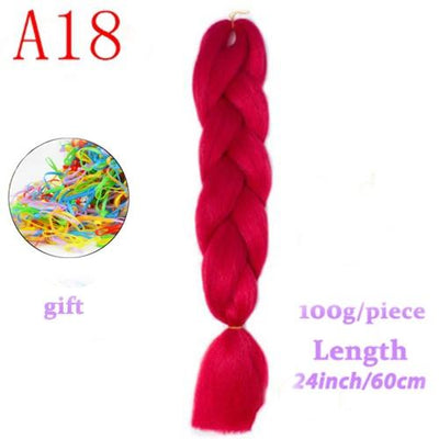 MERISIHAIR 24inch Ombre  Synthetic Crochet Hair Extensions Jumbo Braids Hairstyles Pink  Red Blue Braiding Hair