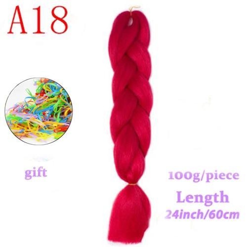 MERISIHAIR 24inch Ombre  Synthetic Crochet Hair Extensions Jumbo Braids Hairstyles Pink  Red Blue Braiding Hair