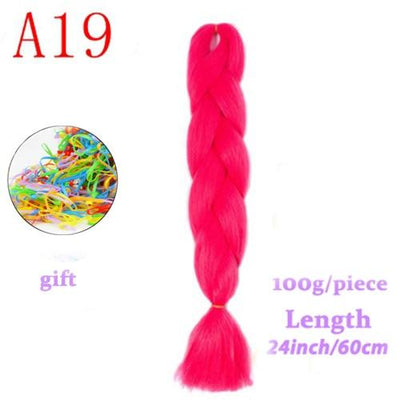 MERISIHAIR 24inch Ombre  Synthetic Crochet Hair Extensions Jumbo Braids Hairstyles Pink  Red Blue Braiding Hair