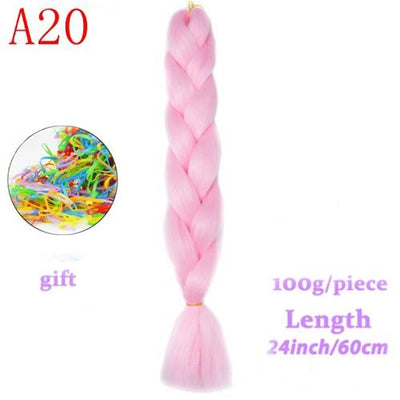 MERISIHAIR 24inch Ombre  Synthetic Crochet Hair Extensions Jumbo Braids Hairstyles Pink  Red Blue Braiding Hair
