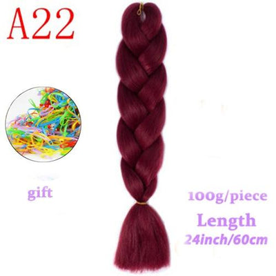 MERISIHAIR 24inch Ombre  Synthetic Crochet Hair Extensions Jumbo Braids Hairstyles Pink  Red Blue Braiding Hair