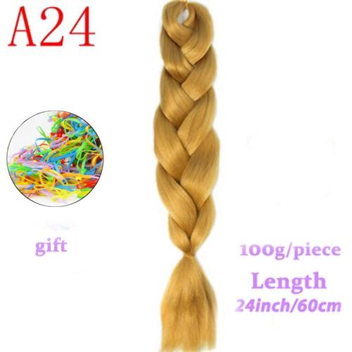 MERISIHAIR 24inch Ombre  Synthetic Crochet Hair Extensions Jumbo Braids Hairstyles Pink  Red Blue Braiding Hair