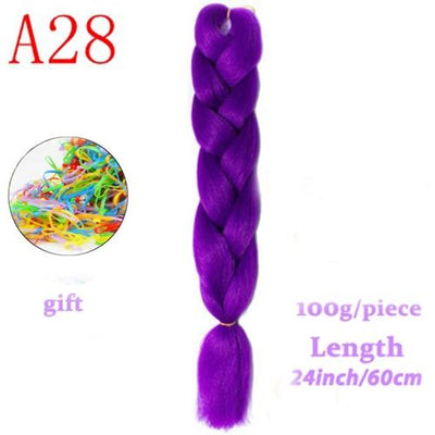 MERISIHAIR 24inch Ombre  Synthetic Crochet Hair Extensions Jumbo Braids Hairstyles Pink  Red Blue Braiding Hair