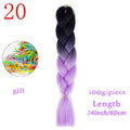 MERISIHAIR 24inch Ombre  Synthetic Crochet Hair Extensions Jumbo Braids Hairstyles Pink  Red Blue Braiding Hair