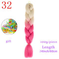 MERISIHAIR 24inch Ombre  Synthetic Crochet Hair Extensions Jumbo Braids Hairstyles Pink  Red Blue Braiding Hair