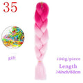 MERISIHAIR 24inch Ombre  Synthetic Crochet Hair Extensions Jumbo Braids Hairstyles Pink  Red Blue Braiding Hair