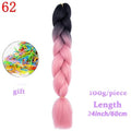 MERISIHAIR 24inch Ombre  Synthetic Crochet Hair Extensions Jumbo Braids Hairstyles Pink  Red Blue Braiding Hair