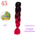 MERISIHAIR 24inch Ombre  Synthetic Crochet Hair Extensions Jumbo Braids Hairstyles Pink  Red Blue Braiding Hair