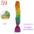MERISIHAIR 24inch Ombre  Synthetic Crochet Hair Extensions Jumbo Braids Hairstyles Pink  Red Blue Braiding Hair