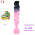 MERISIHAIR 24inch Ombre  Synthetic Crochet Hair Extensions Jumbo Braids Hairstyles Pink  Red Blue Braiding Hair