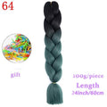 MERISIHAIR 24inch Ombre  Synthetic Crochet Hair Extensions Jumbo Braids Hairstyles Pink  Red Blue Braiding Hair