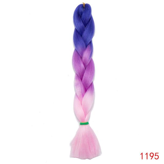Snoilite 1ps 24inch Ombre Jumbo braid hair jumbo braid synthetic jumbo braid hair extension braid for black women