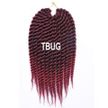 AliRobam Havana Twist Braid Gray/brown/red Braiding Hair Crochet Braids Ombre Color Synthetic Hair Extensions 12 Roots/pack