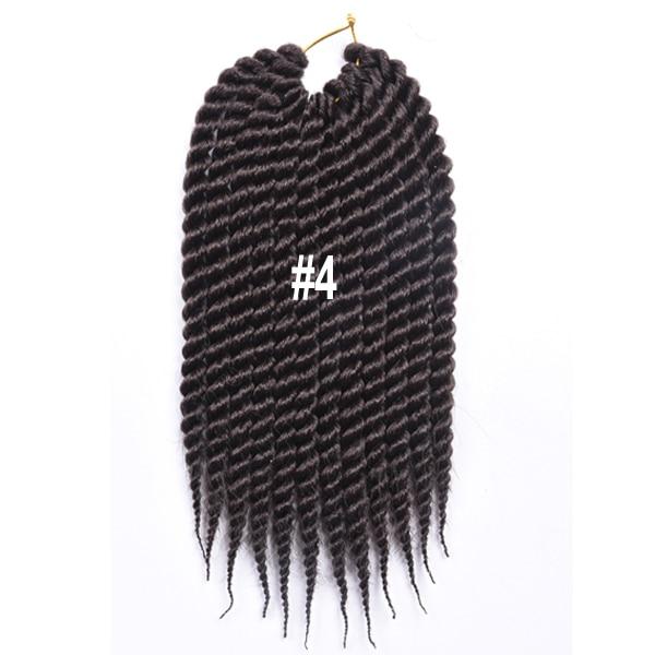 AliRobam Havana Twist Braid Gray/brown/red Braiding Hair Crochet Braids Ombre Color Synthetic Hair Extensions 12 Roots/pack