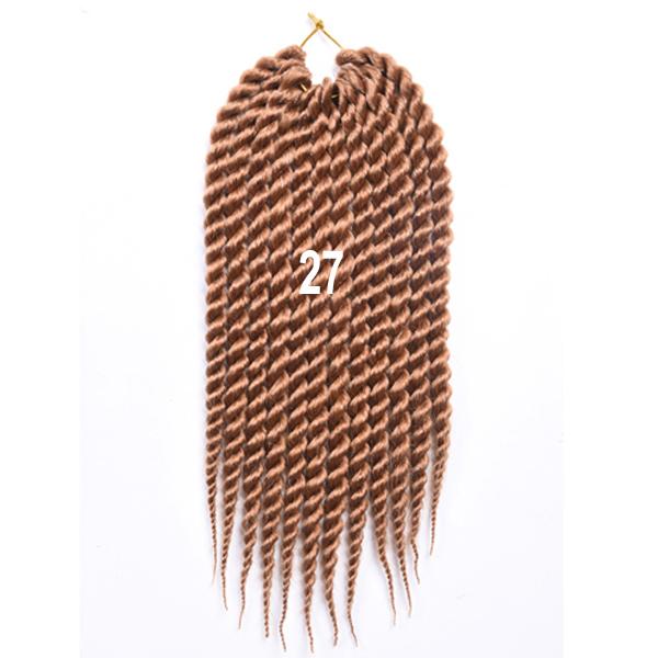 AliRobam Havana Twist Braid Gray/brown/red Braiding Hair Crochet Braids Ombre Color Synthetic Hair Extensions 12 Roots/pack