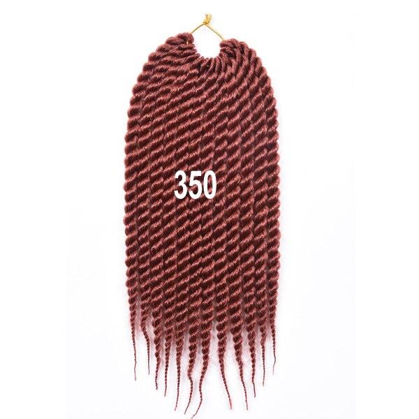 AliRobam Havana Twist Braid Gray/brown/red Braiding Hair Crochet Braids Ombre Color Synthetic Hair Extensions 12 Roots/pack