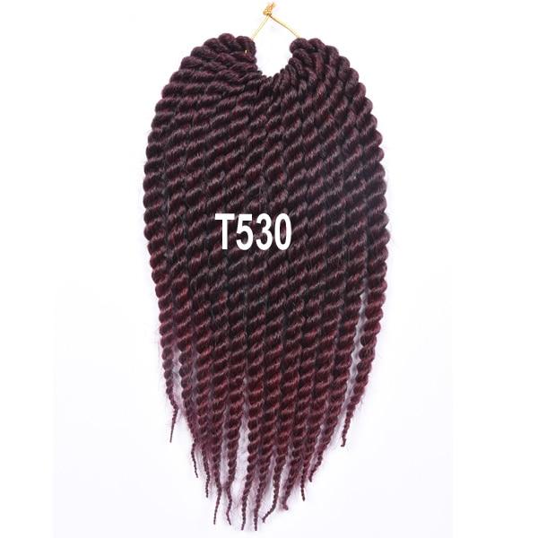 AliRobam Havana Twist Braid Gray/brown/red Braiding Hair Crochet Braids Ombre Color Synthetic Hair Extensions 12 Roots/pack