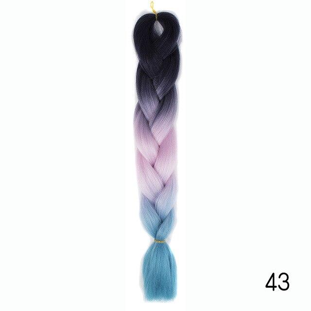Bulk Hair Ombre expression Braiding Hair Synthetic Extensions Crochet Box Braids Color Hair Jumbo Braids