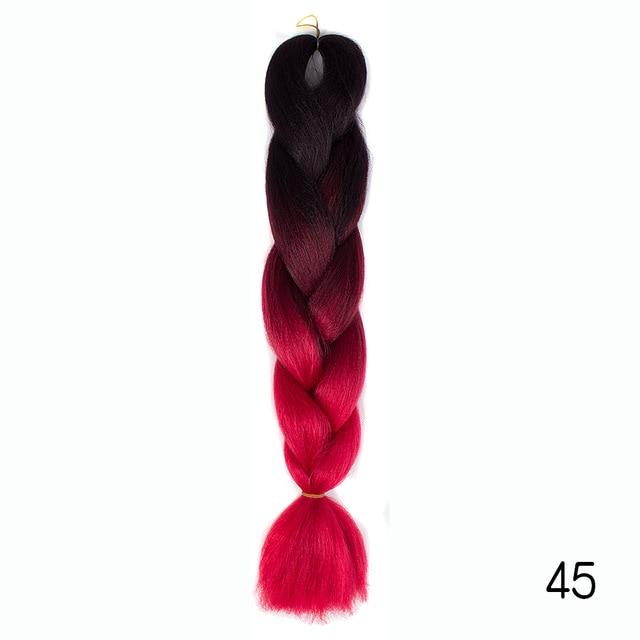 Bulk Hair Ombre expression Braiding Hair Synthetic Extensions Crochet Box Braids Color Hair Jumbo Braids
