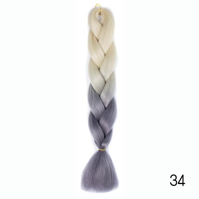 Bulk Hair Ombre expression Braiding Hair Synthetic Extensions Crochet Box Braids Color Hair Jumbo Braids