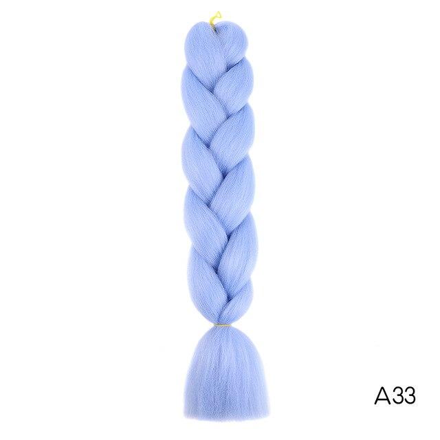 YXCHERISHAIR 24" Synthetic Braiding Hair Extensions Ombre Crochet Braids Yellow Hair Jumbo Braid Box Braids