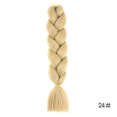 YXCHERISHAIR 24" Synthetic Braiding Hair Extensions Ombre Crochet Braids Yellow Hair Jumbo Braid Box Braids