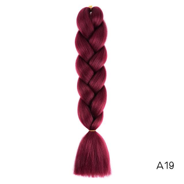 YXCHERISHAIR 24" Synthetic Braiding Hair Extensions Ombre Crochet Braids Yellow Hair Jumbo Braid Box Braids