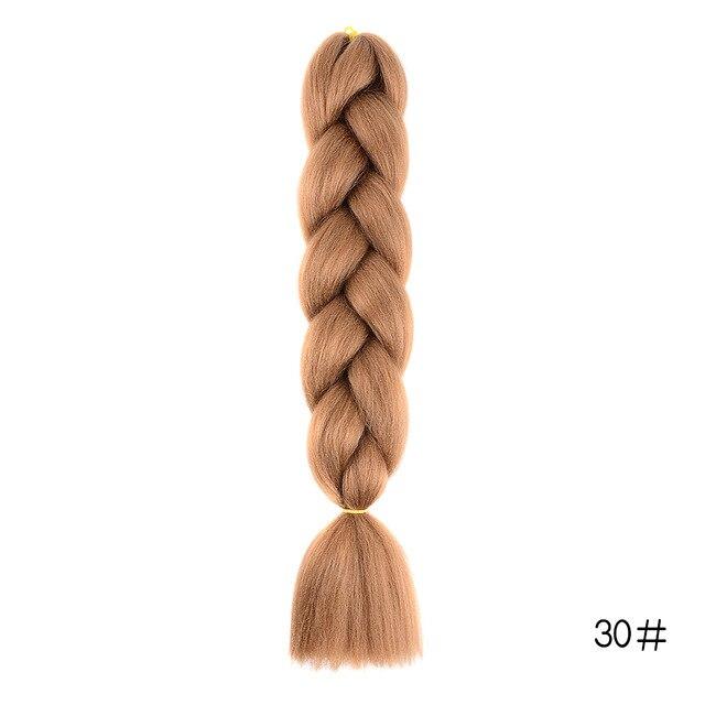 YXCHERISHAIR 24" Synthetic Braiding Hair Extensions Ombre Crochet Braids Yellow Hair Jumbo Braid Box Braids