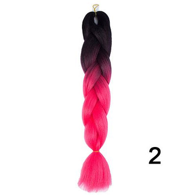 YXCHERISHAIR 24" Synthetic Braiding Hair Extensions Ombre Crochet Braids Yellow Hair Jumbo Braid Box Braids