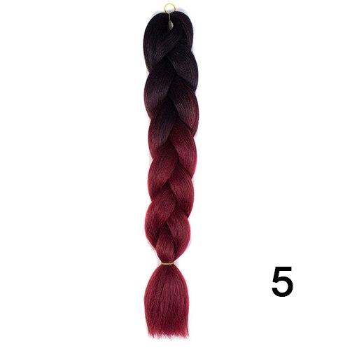 YXCHERISHAIR 24" Synthetic Braiding Hair Extensions Ombre Crochet Braids Yellow Hair Jumbo Braid Box Braids