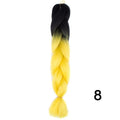 YXCHERISHAIR 24" Synthetic Braiding Hair Extensions Ombre Crochet Braids Yellow Hair Jumbo Braid Box Braids