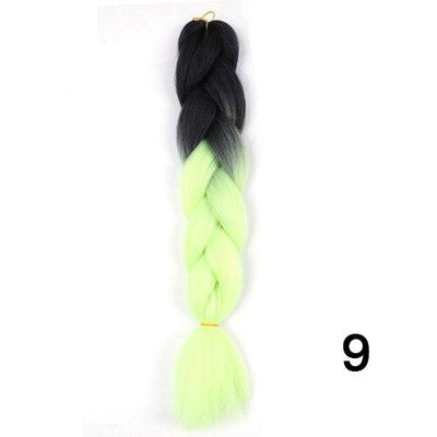 YXCHERISHAIR 24" Synthetic Braiding Hair Extensions Ombre Crochet Braids Yellow Hair Jumbo Braid Box Braids