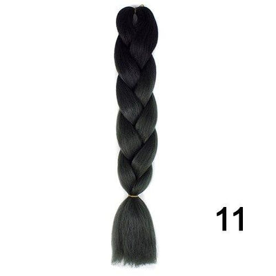 YXCHERISHAIR 24" Synthetic Braiding Hair Extensions Ombre Crochet Braids Yellow Hair Jumbo Braid Box Braids