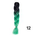 YXCHERISHAIR 24" Synthetic Braiding Hair Extensions Ombre Crochet Braids Yellow Hair Jumbo Braid Box Braids