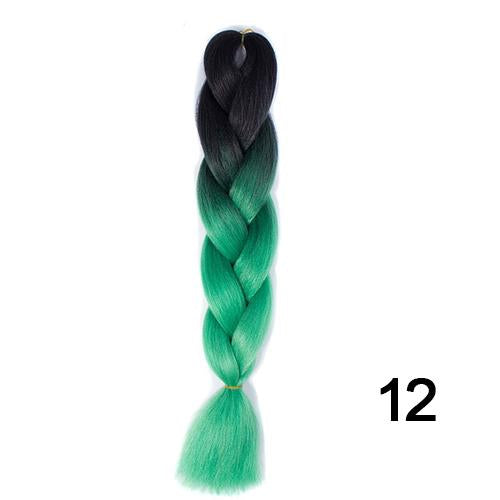YXCHERISHAIR 24" Synthetic Braiding Hair Extensions Ombre Crochet Braids Yellow Hair Jumbo Braid Box Braids