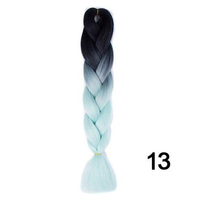 YXCHERISHAIR 24" Synthetic Braiding Hair Extensions Ombre Crochet Braids Yellow Hair Jumbo Braid Box Braids