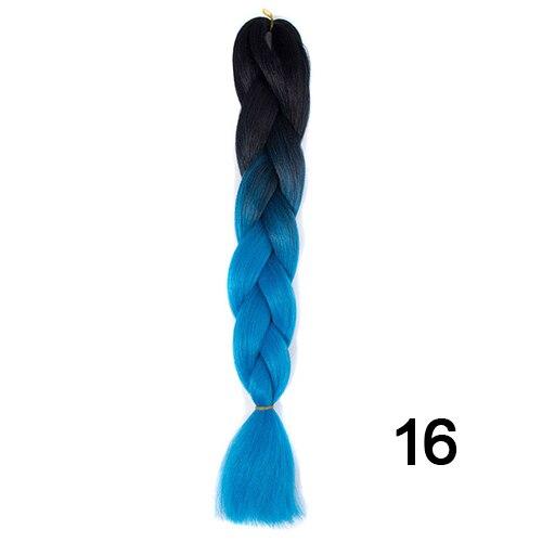 YXCHERISHAIR 24" Synthetic Braiding Hair Extensions Ombre Crochet Braids Yellow Hair Jumbo Braid Box Braids