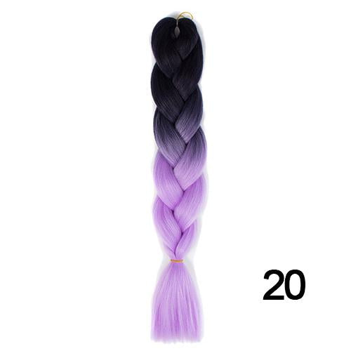 YXCHERISHAIR 24" Synthetic Braiding Hair Extensions Ombre Crochet Braids Yellow Hair Jumbo Braid Box Braids
