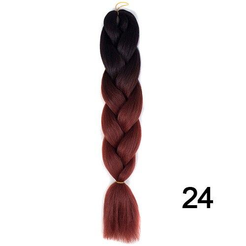 YXCHERISHAIR 24" Synthetic Braiding Hair Extensions Ombre Crochet Braids Yellow Hair Jumbo Braid Box Braids