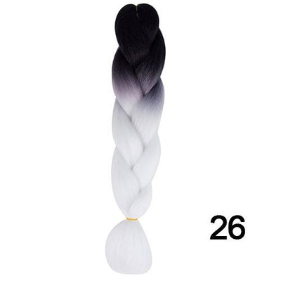 YXCHERISHAIR 24" Synthetic Braiding Hair Extensions Ombre Crochet Braids Yellow Hair Jumbo Braid Box Braids