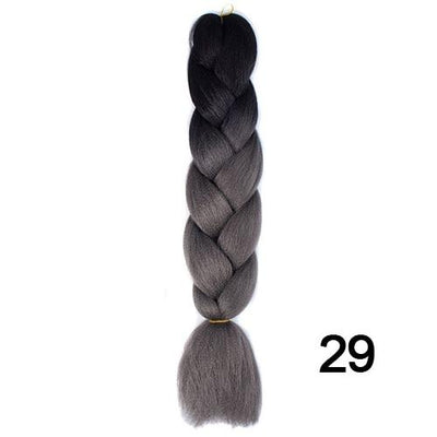 YXCHERISHAIR 24" Synthetic Braiding Hair Extensions Ombre Crochet Braids Yellow Hair Jumbo Braid Box Braids