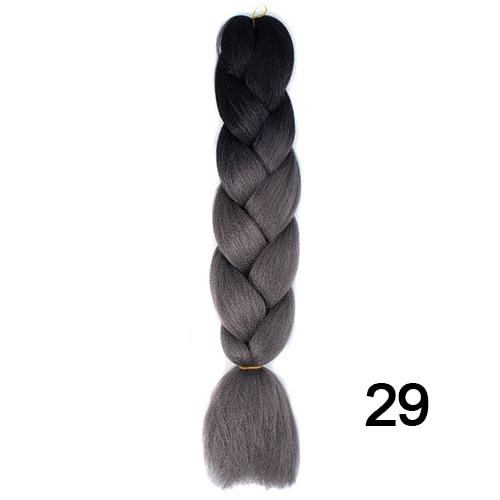 YXCHERISHAIR 24" Synthetic Braiding Hair Extensions Ombre Crochet Braids Yellow Hair Jumbo Braid Box Braids