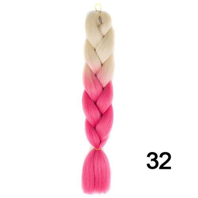 YXCHERISHAIR 24" Synthetic Braiding Hair Extensions Ombre Crochet Braids Yellow Hair Jumbo Braid Box Braids