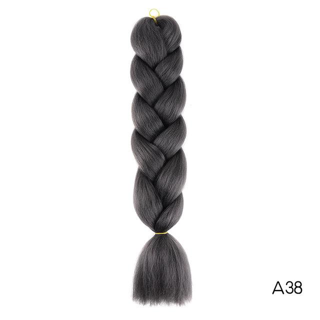 YXCHERISHAIR 24" Synthetic Braiding Hair Extensions Ombre Crochet Braids Yellow Hair Jumbo Braid Box Braids