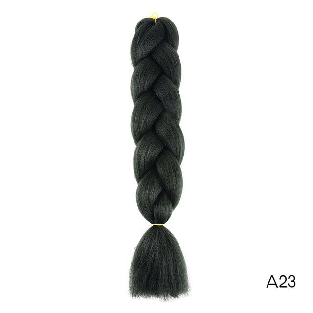 YXCHERISHAIR 24" Synthetic Braiding Hair Extensions Ombre Crochet Braids Yellow Hair Jumbo Braid Box Braids