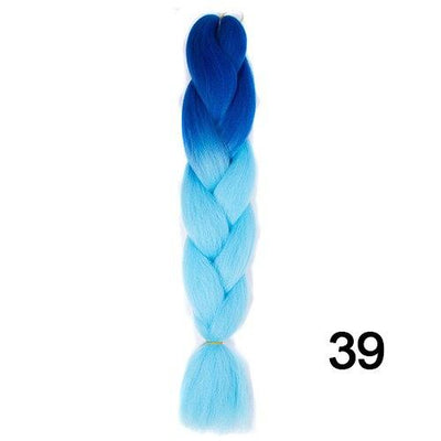 YXCHERISHAIR 24" Synthetic Braiding Hair Extensions Ombre Crochet Braids Yellow Hair Jumbo Braid Box Braids