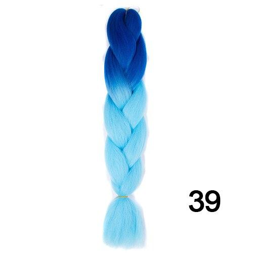 YXCHERISHAIR 24" Synthetic Braiding Hair Extensions Ombre Crochet Braids Yellow Hair Jumbo Braid Box Braids