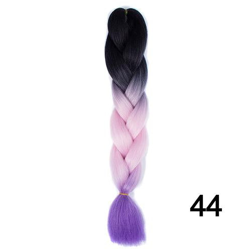YXCHERISHAIR 24" Synthetic Braiding Hair Extensions Ombre Crochet Braids Yellow Hair Jumbo Braid Box Braids