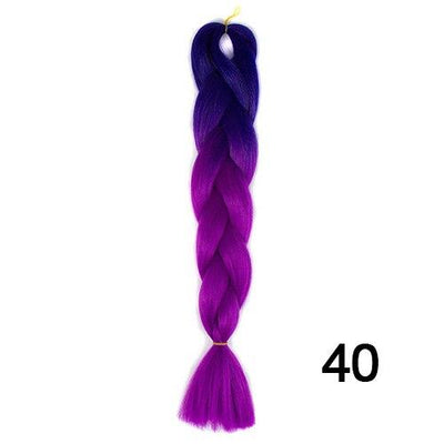 YXCHERISHAIR 24" Synthetic Braiding Hair Extensions Ombre Crochet Braids Yellow Hair Jumbo Braid Box Braids